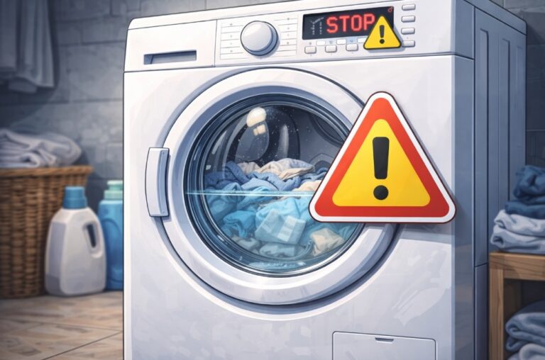 Стиральная машина остановилась с водой в баке и не продолжает стирку