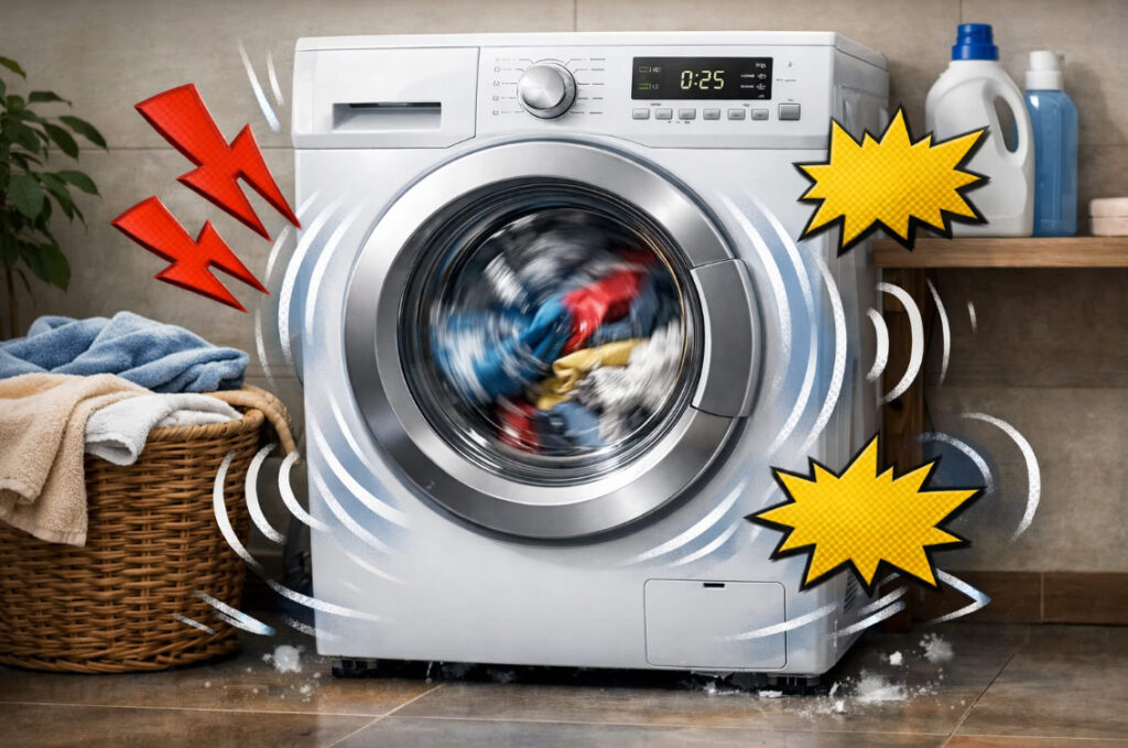 Стиральная машина шумит и издаёт посторонние звуки во время работы