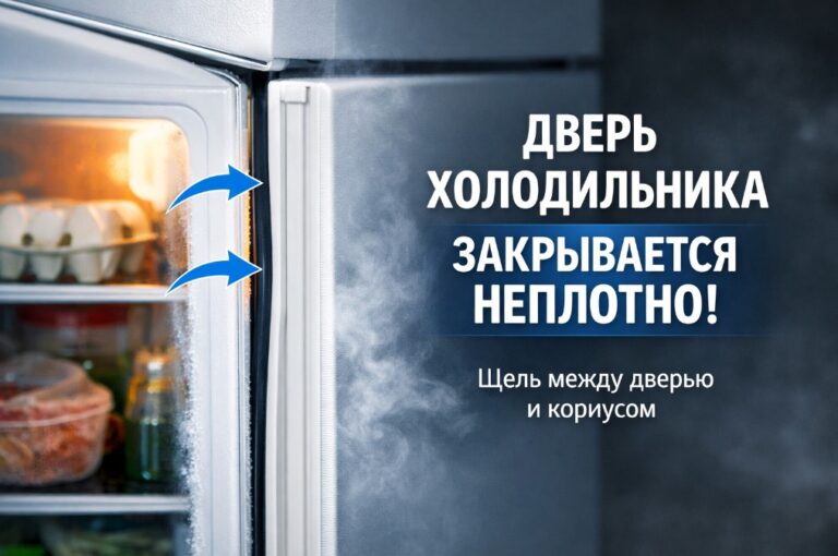 Дверца холодильника закрывается неплотно — причины