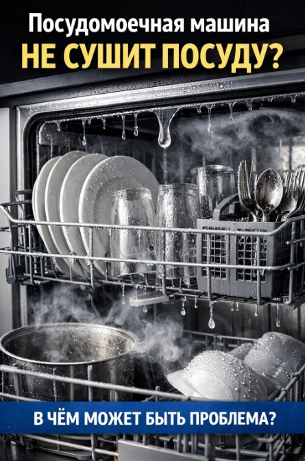 Посудомоечная машина не сушит посуду